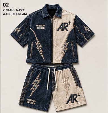 Vintage Navy / Washed Cream