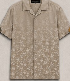 Bone — Monogram Cuban Button-Up