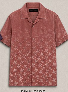 Rose Dust — Monogram Cuban Button-Up
