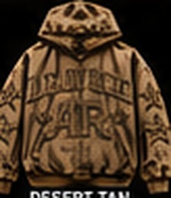 Desert Tan — Star Power Zip-Up Hoodie