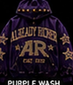 Purple Wash — Star Power Zip-Up Hoodie